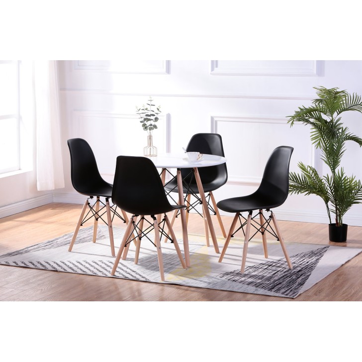 5pc Round Lacquered Dinette Set
