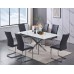7PC White Marble Glass Dining Table Set