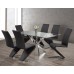 7Pc 10mm Tempered Clear Glass Dining Table Set