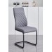 7PC Grey Marble Veneer Top Extension Dining Table Set