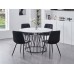 5PC White Marble Veneer Top Dining Table Set