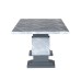 7Pc Grey Marble Top Dining Table Set 