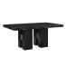 7Pc Black Marble Top Dining Table 