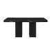 7Pc Black Marble Top Dining Table 