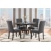 5PC Espresso Rustic Dining Table Set